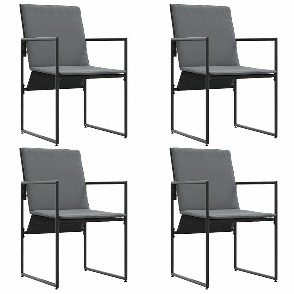 Garden Chairs 4 pcs Black and anthracite 50.5 x 59 x 81.5 cm