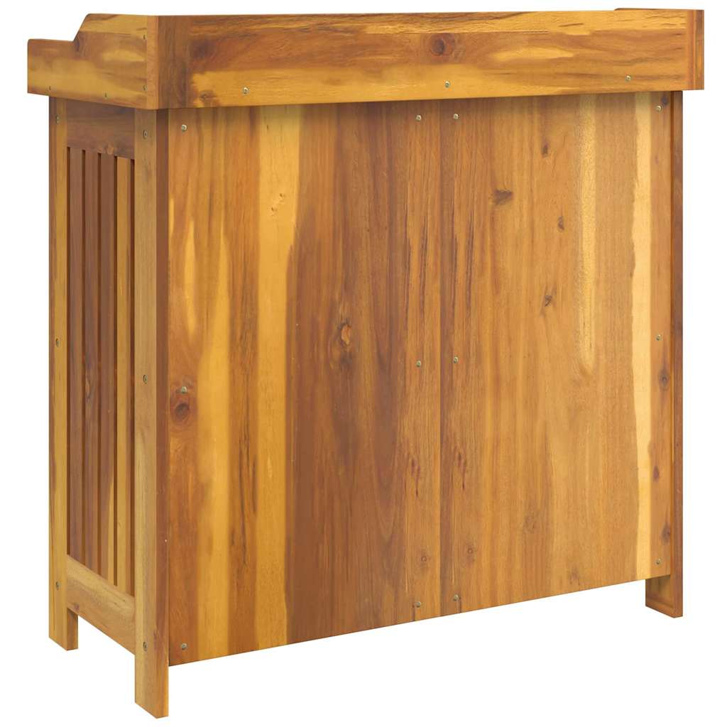 Garden Cabinet with Storage with Door Brown 78 x 36.5 x 78cm