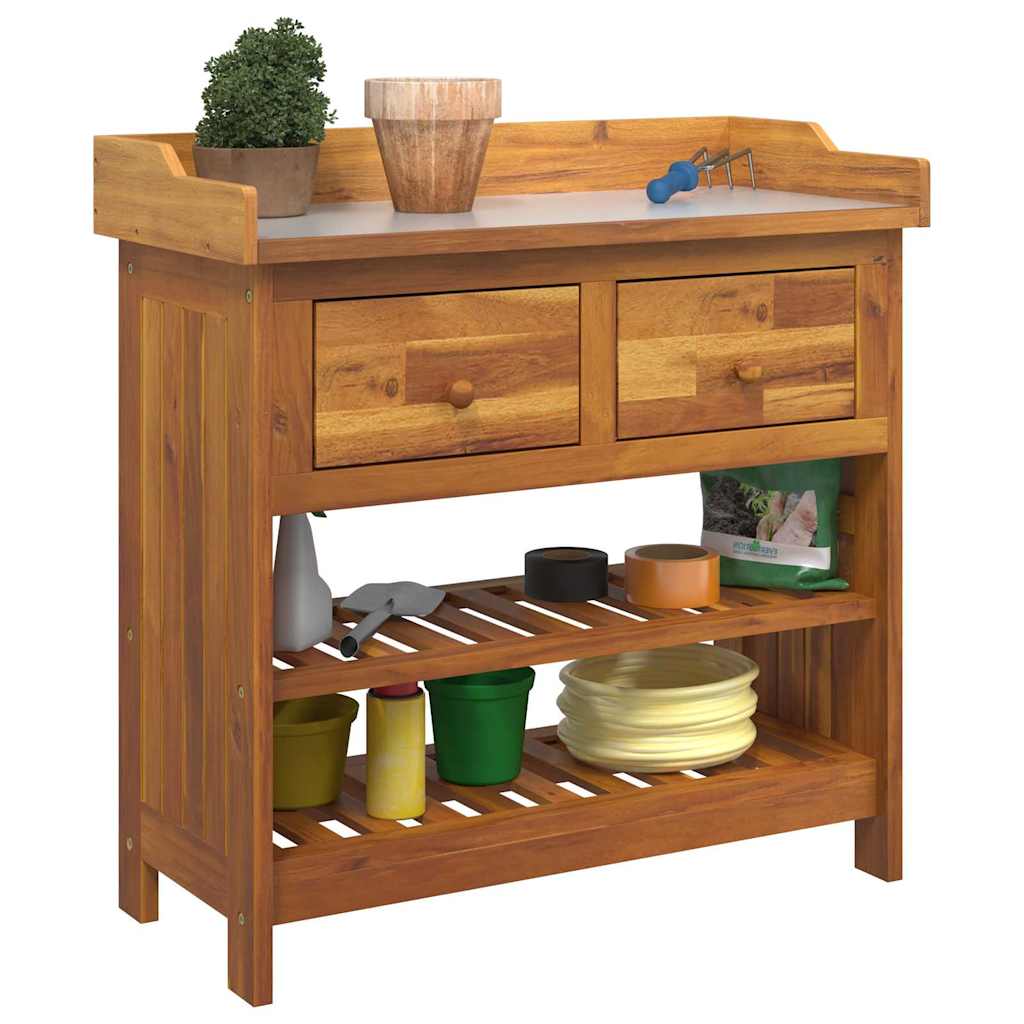 Garden Cabinet with Drawer with Shelf Brown 78 x 36.5 x 78cm
