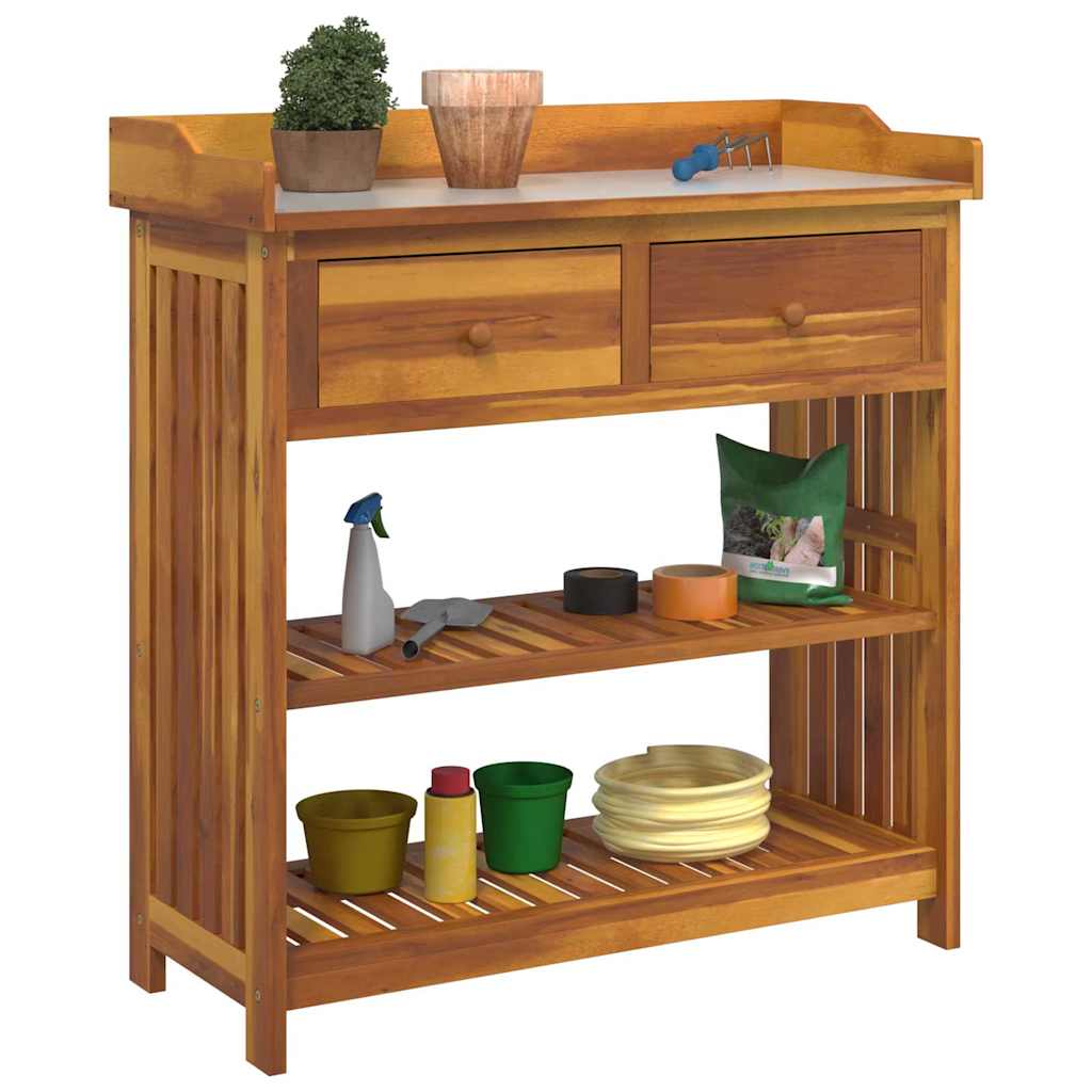 Garden Cabinet with Drawer with Shelf Brown 93 x 41.5 x 98cm