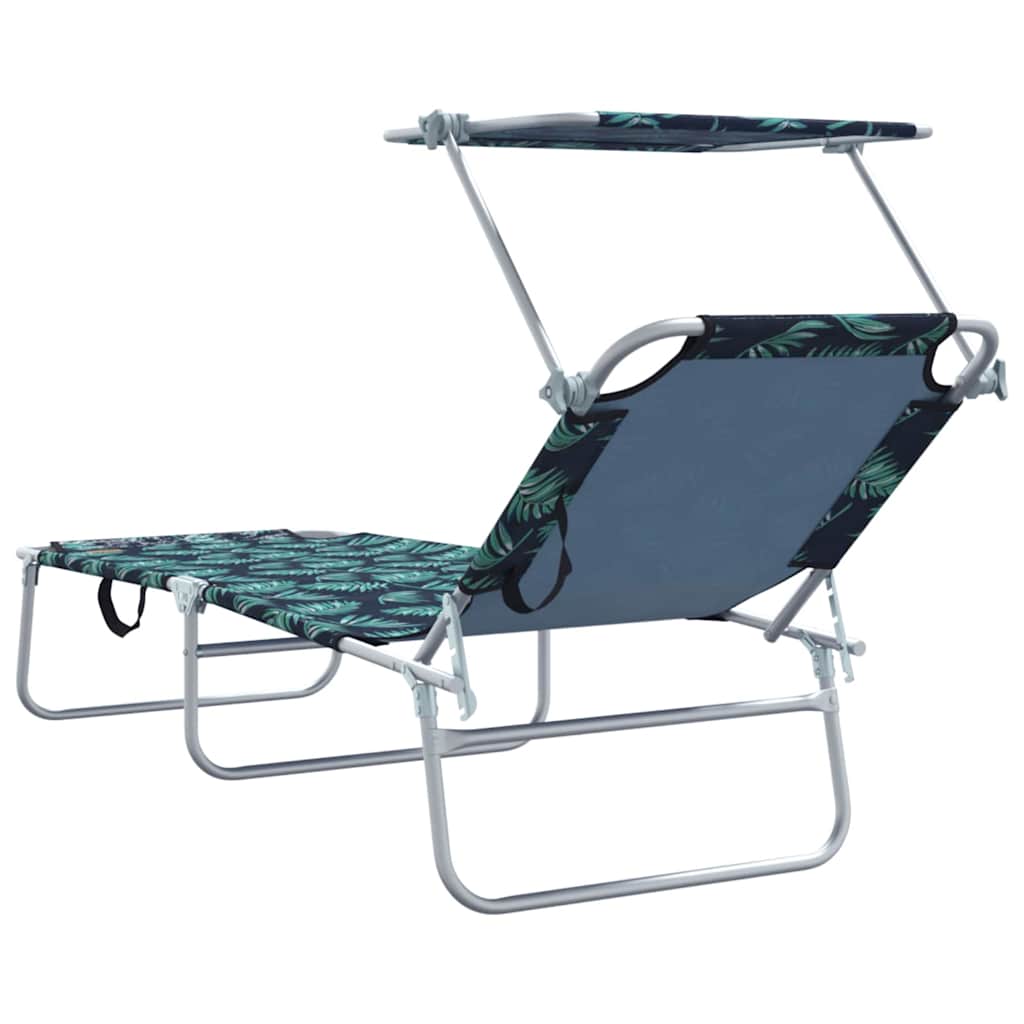 Sun Lounger Folding 2-person 2 pcs Green 58 x 188 x 77cm Fabric