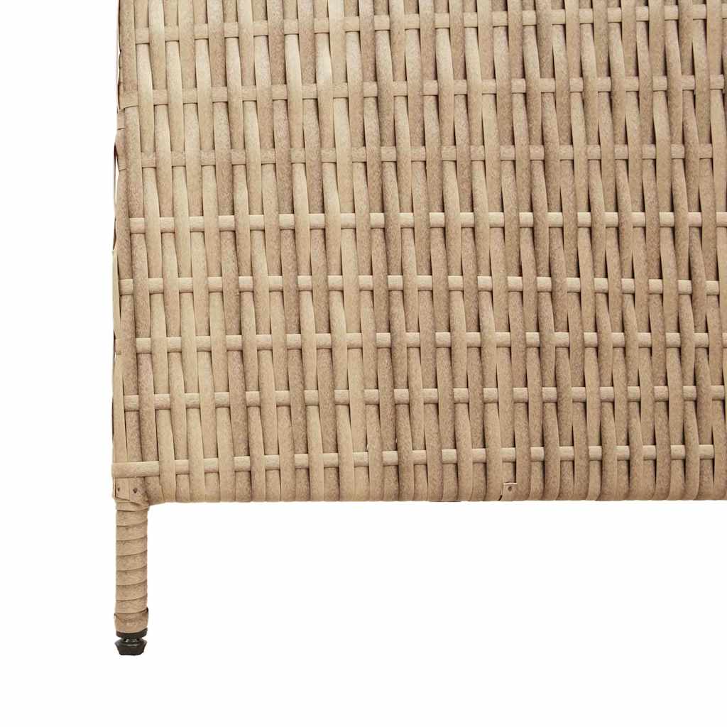 Room Divider Folding Manual Beige 146 x 200 cm Poly Rattan