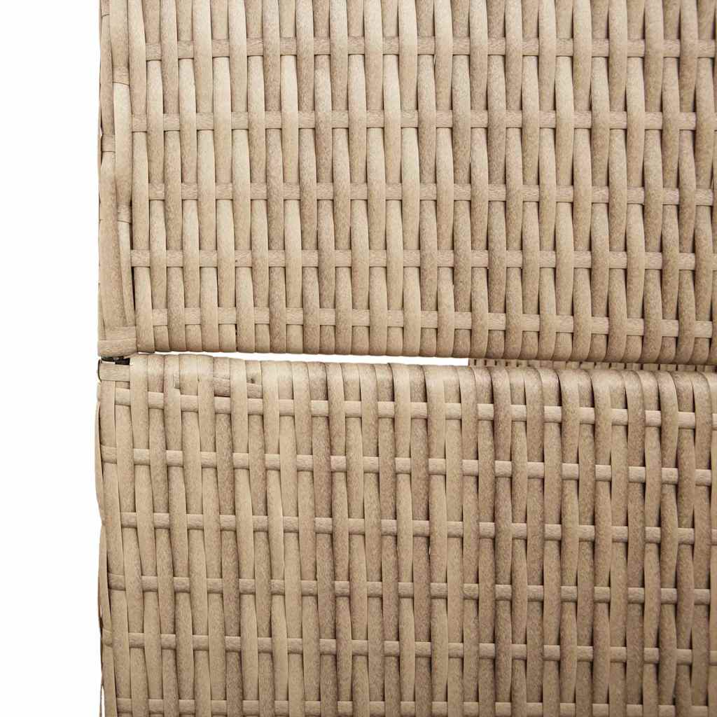 Room Divider Folding Manual Beige 196 x 200 cm Poly Rattan