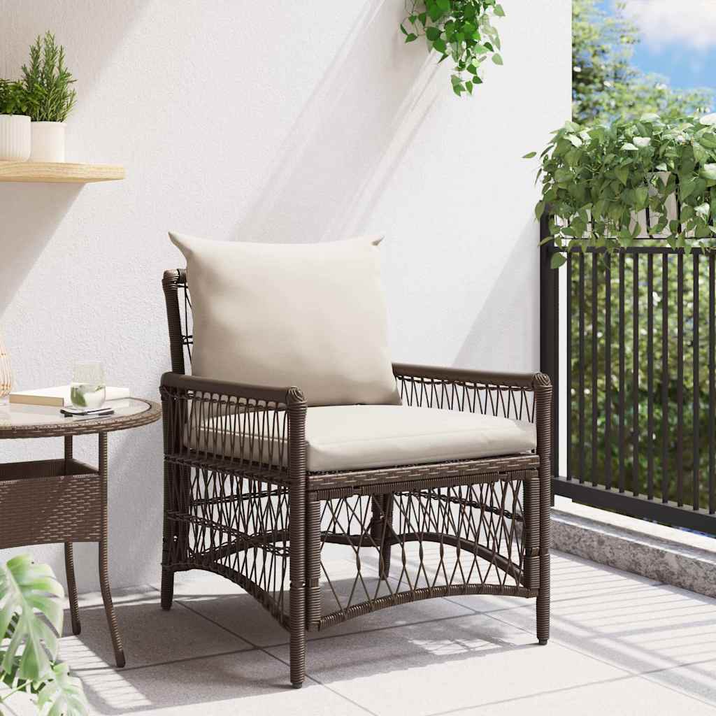Garden Chair Brown 60 x 70 x 78cm Poly Rattan