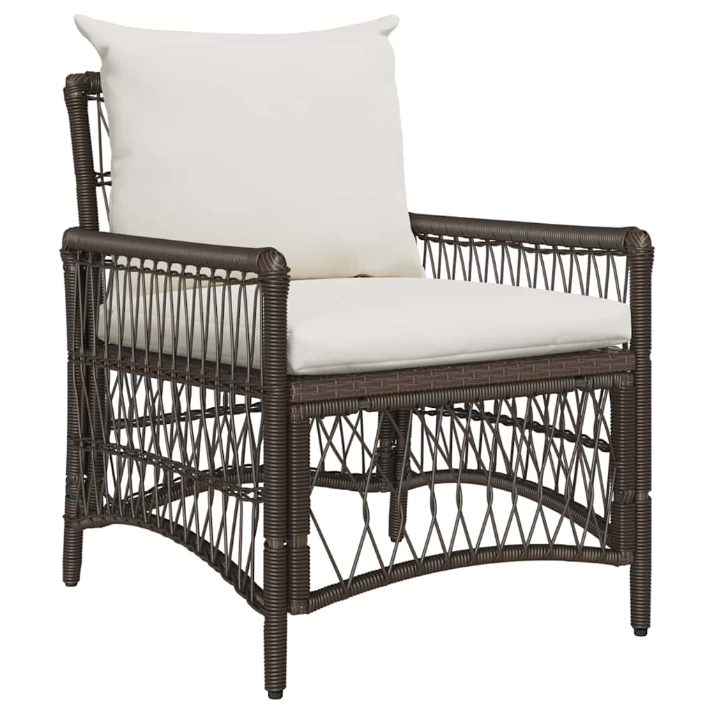 Garden Chair Brown 60 x 70 x 78cm Poly Rattan