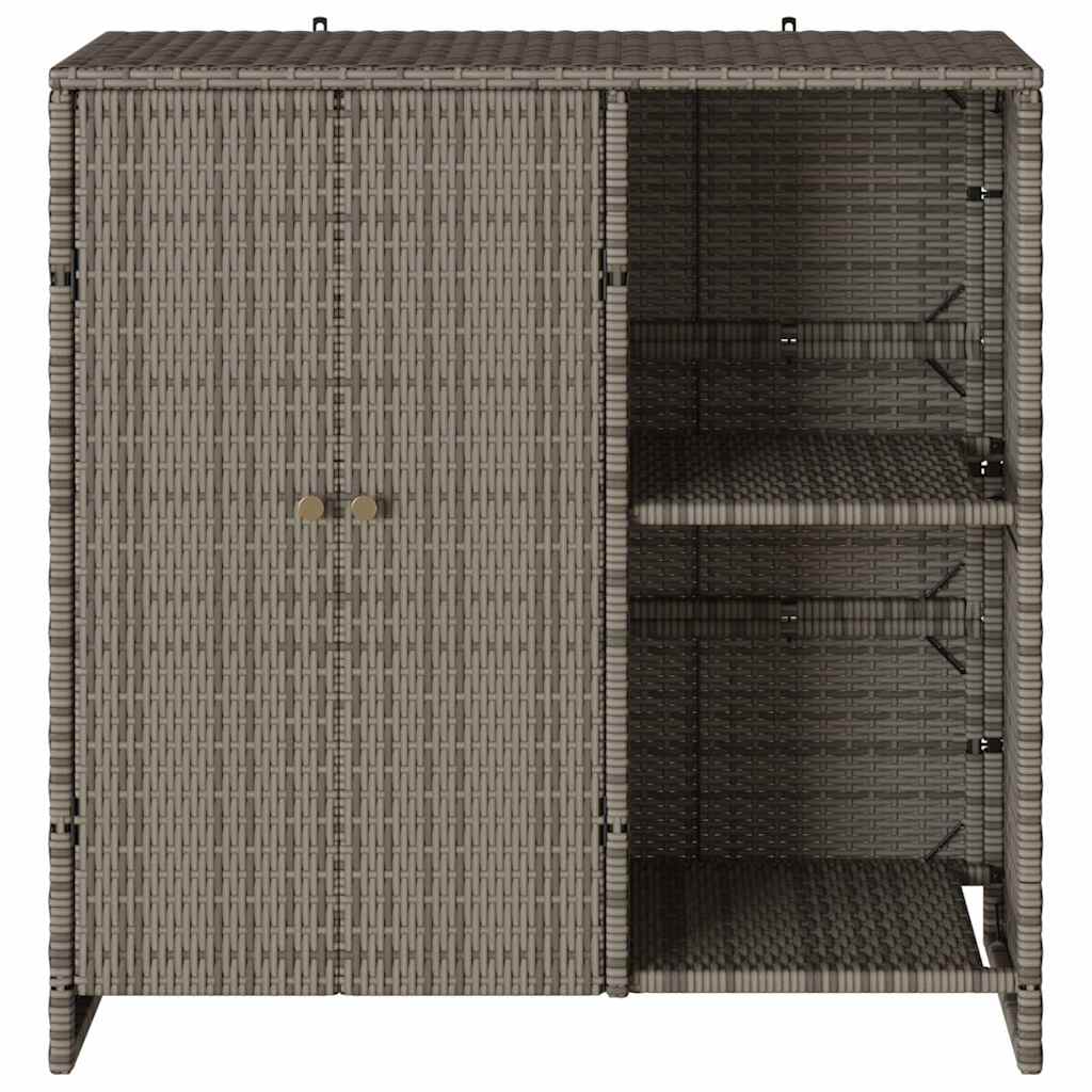 Storage Cabinet with Storage Grey 100 x 36 x 102 cm Rattan
