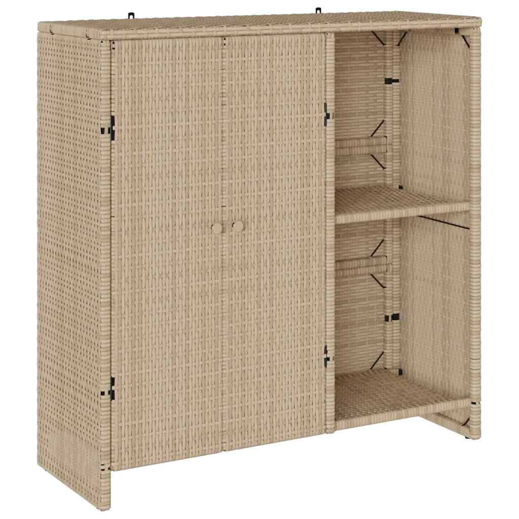 Storage Cabinet with Storage Beige 100 x 36 x 102 cm Rattan