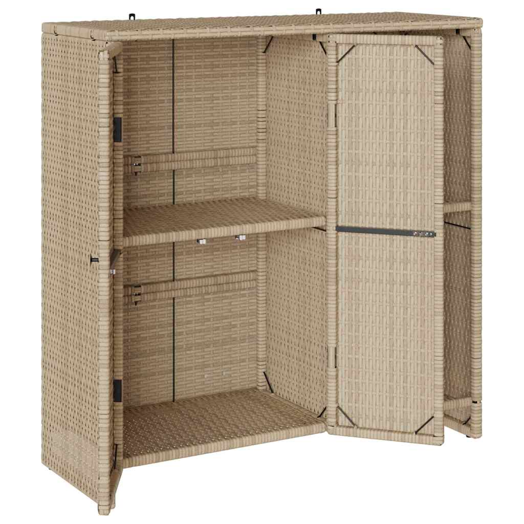 Storage Cabinet with Storage Beige 100 x 36 x 102 cm Rattan