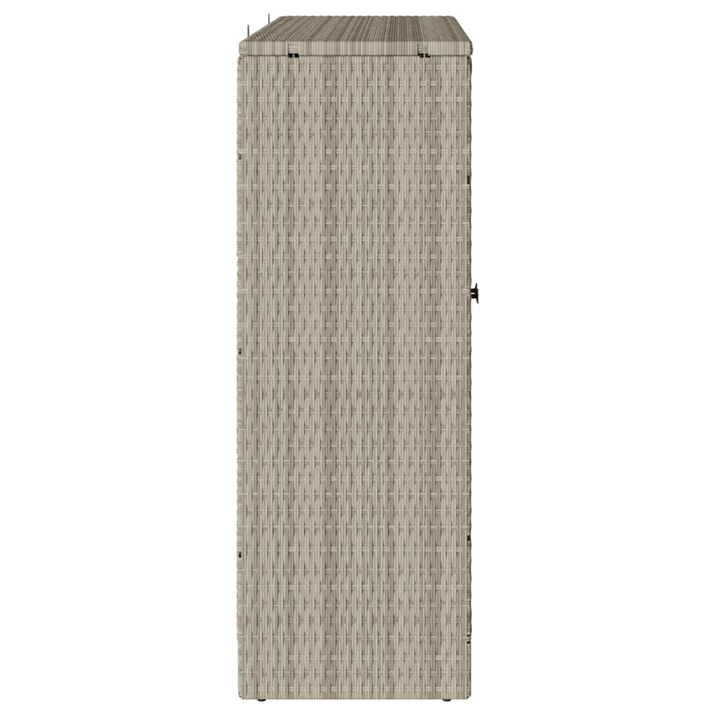 Storage Cabinet with Door Light Grey 100 x 36 x 102 cm Rattan