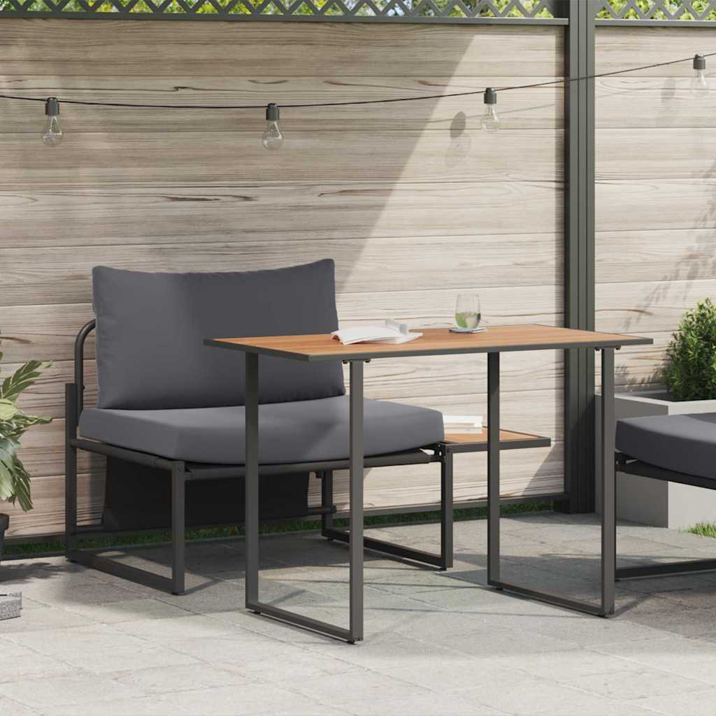Garden Dining Set 2 pcs Anthracite Steel
