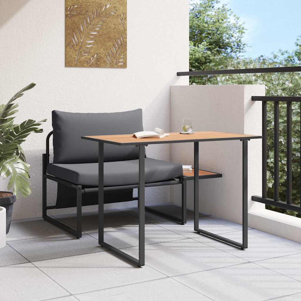 Garden Dining Set 2 pcs Anthracite Steel