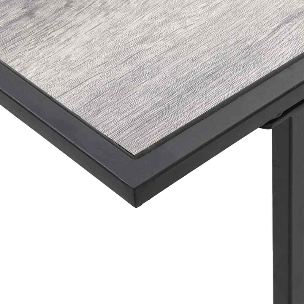 Garden Table Grey 100 x 55 x 70 cm Steel and DPC