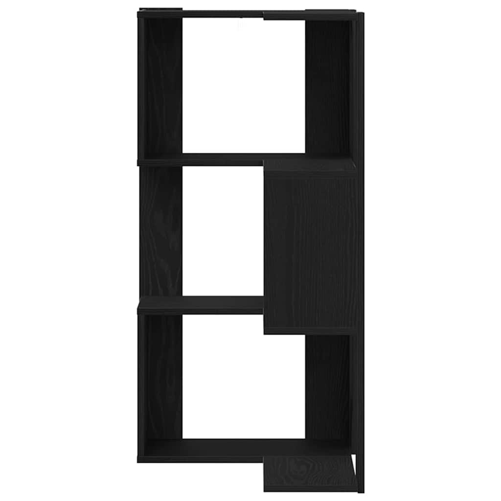 Corner Bookcase Black oak 50 x 50 x 102 cm Engineered wood
