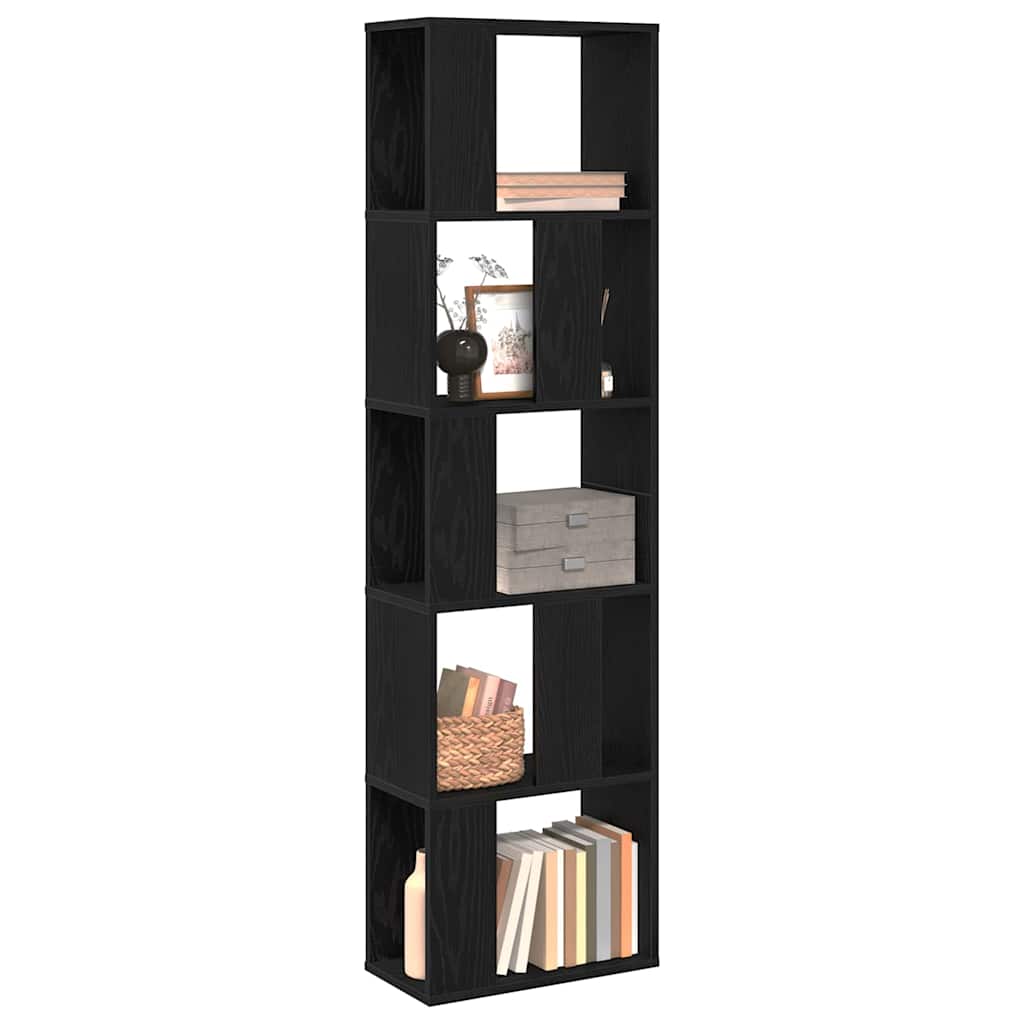 Bookcase Black oak 45 x 23.5 x 162.5 cm Engineered wood