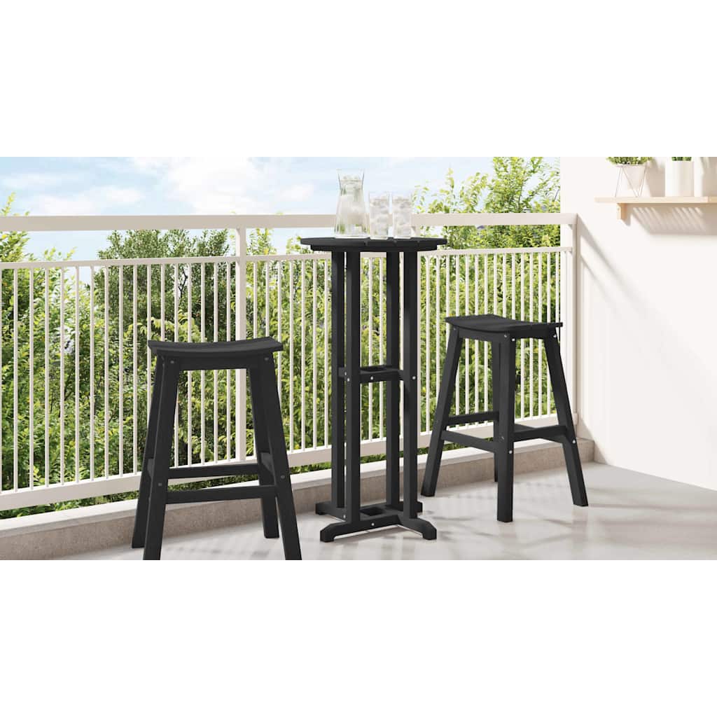 Bar Table Black 55 x 55 x 107 cm HDPE