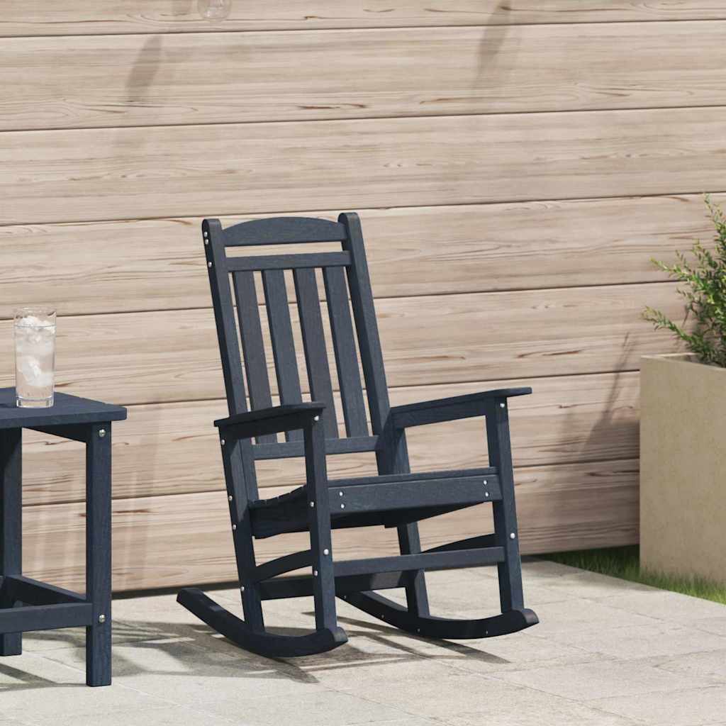Garden Rocking Chair Navy 70 x 92 x 108cm HDPE