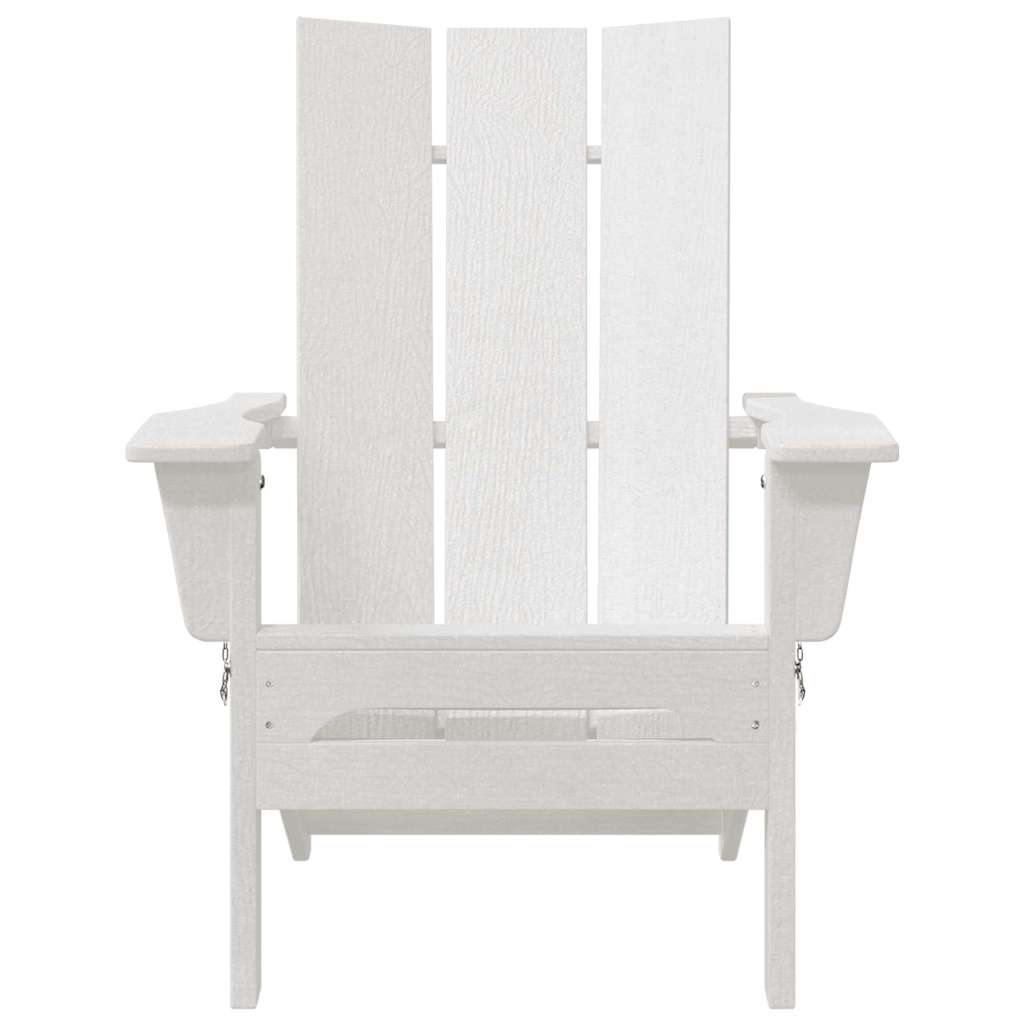 Folding Adirondack Chair White 74.5 x 80.5 x 90cm HDPE