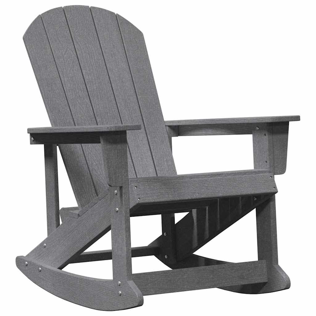 Adirondack Rocking Chair Light Grey 73.5 x 92 x 90cm HDPE