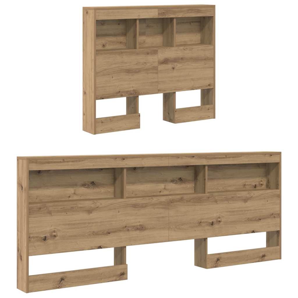 Storage Headboard with Shelf Artisan oak 75 cm Engineered wood