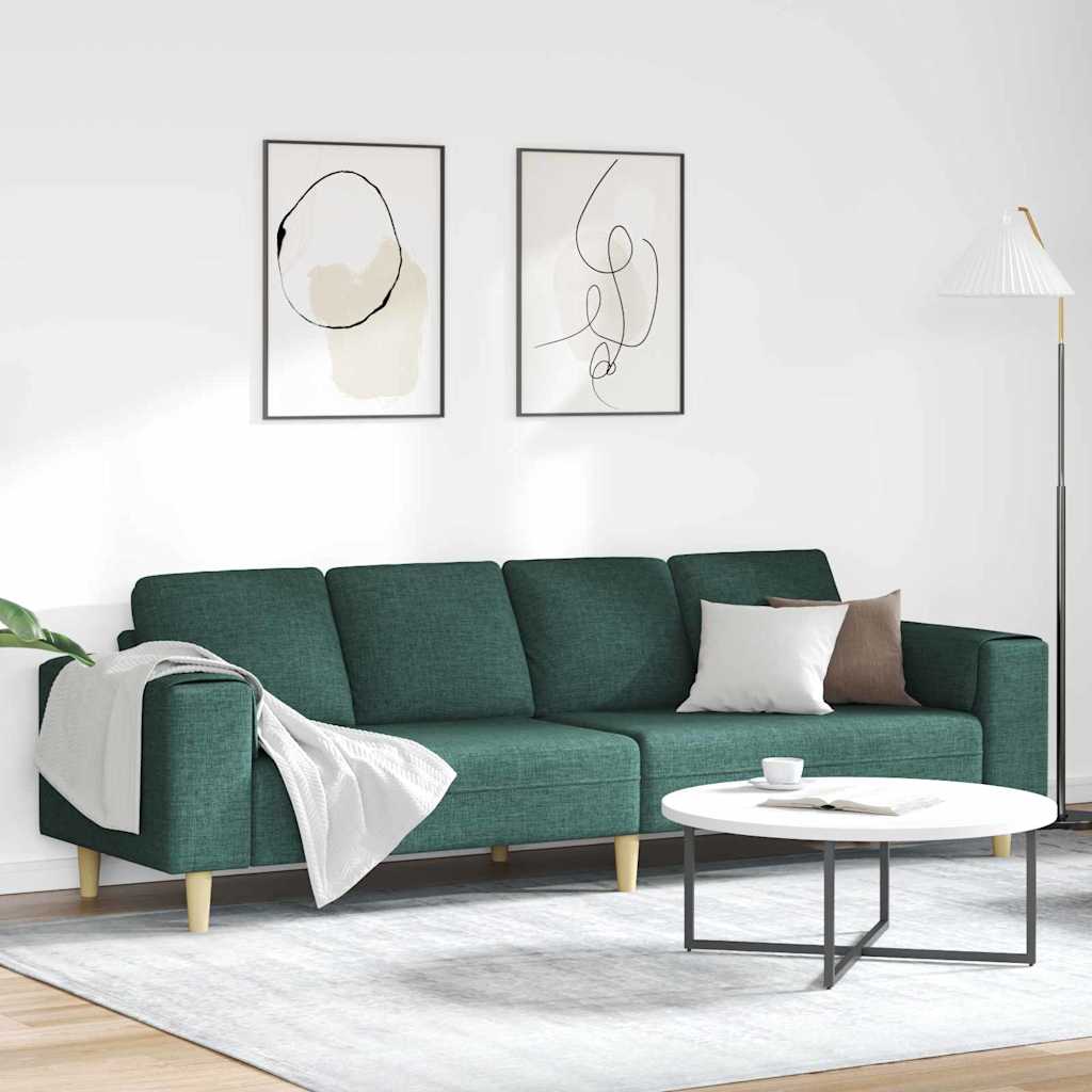 Sofa Set Dark green Fabric