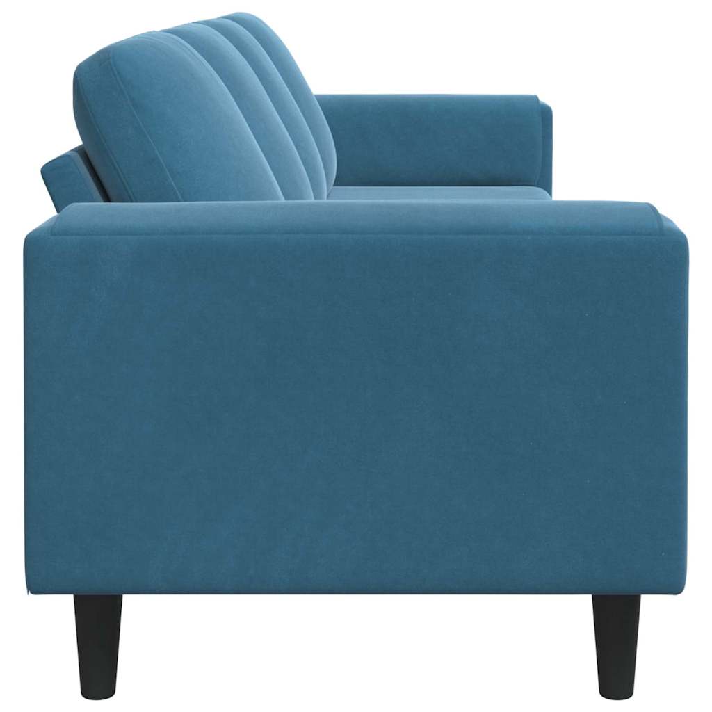 Sofa Set Blue Velvet