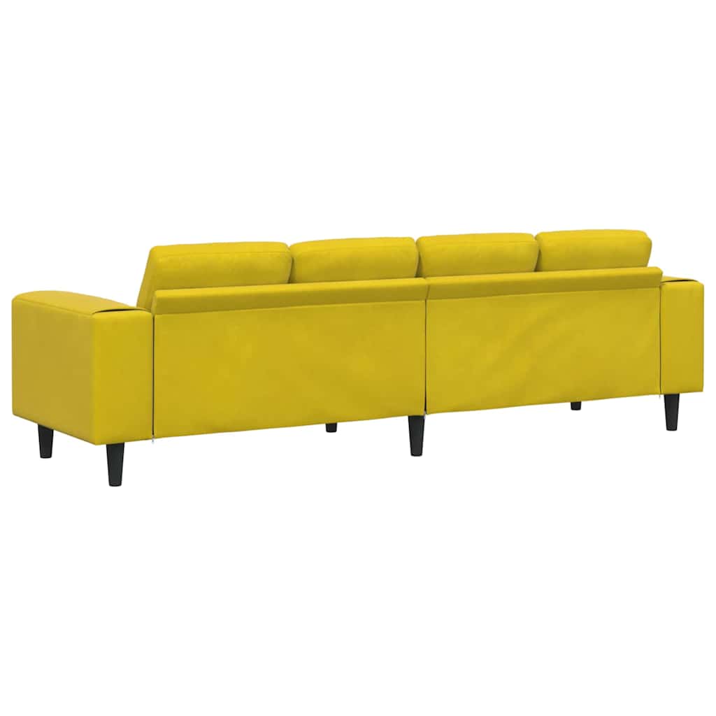 Sofa Set Yellow Velvet