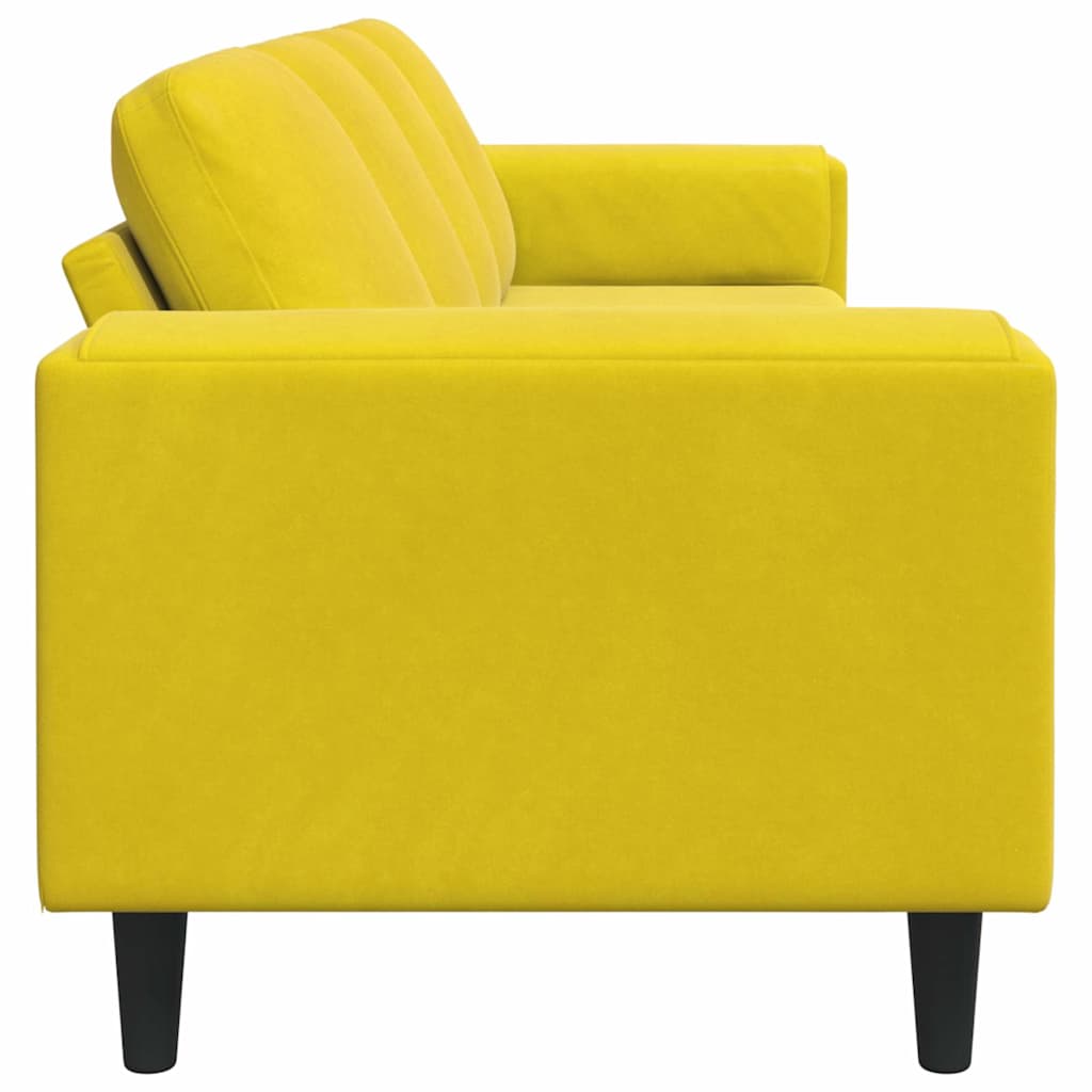 Sofa Set Yellow Velvet
