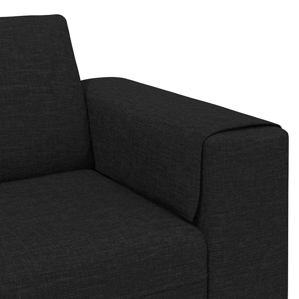 Sofa Set Black Fabric