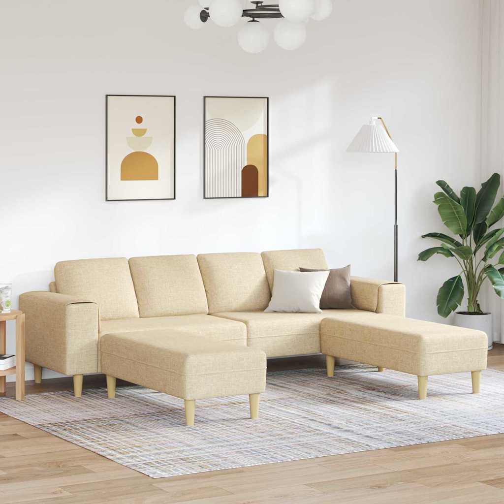 Sofa Set Cream Fabric