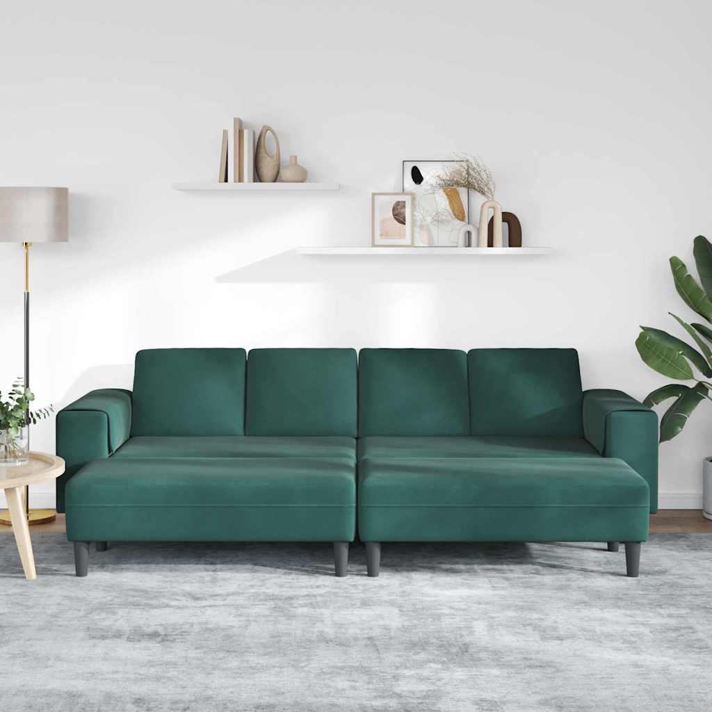 Sofa Set Dark green Velvet