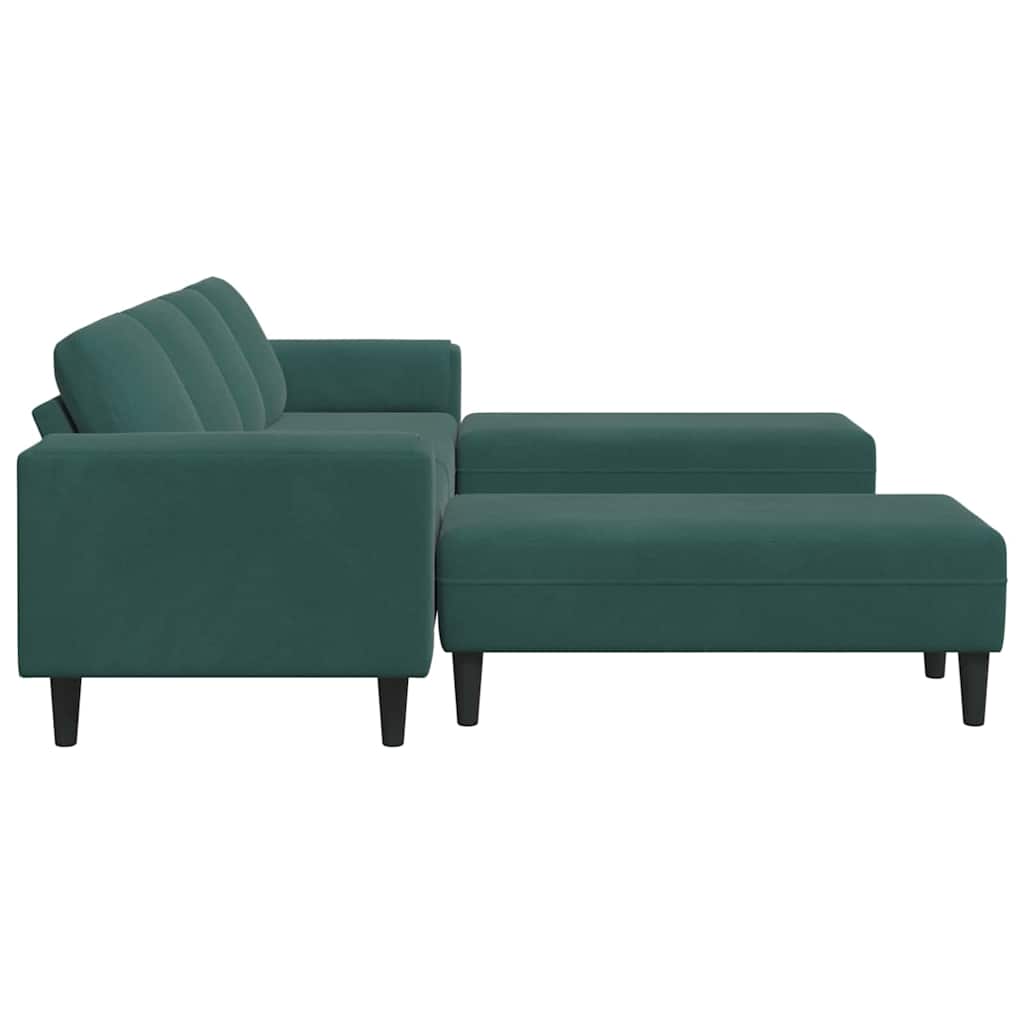 Sofa Set Dark green Velvet