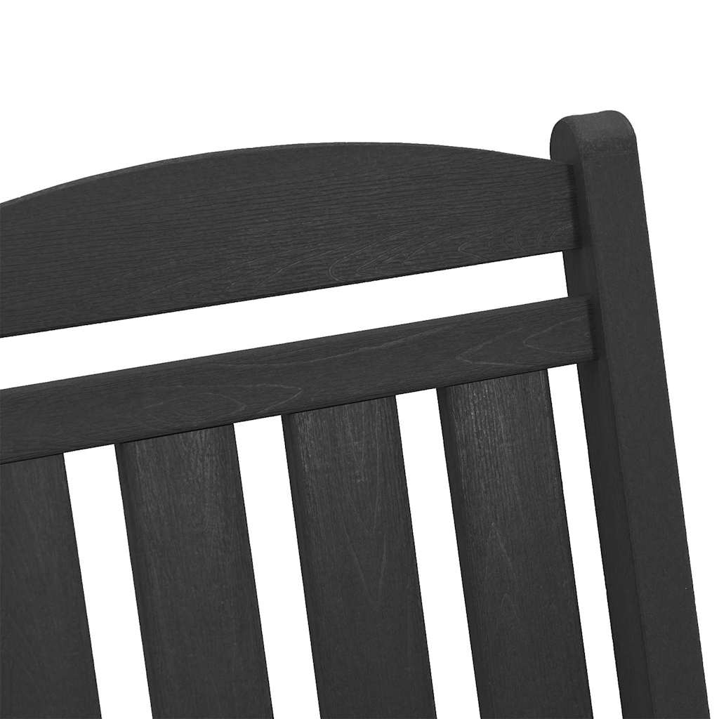 Garden Rocking Chair 3 pcs Black 38 x 38 x 46cm Plastic