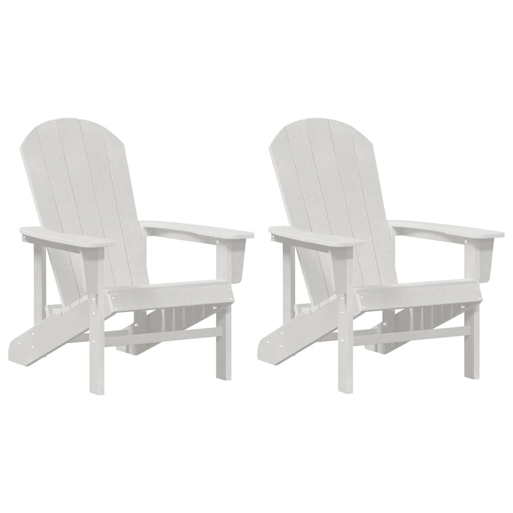 Garden Lounge Furniture 2 pcs White 74 x 82 x 90cm Polyethylene