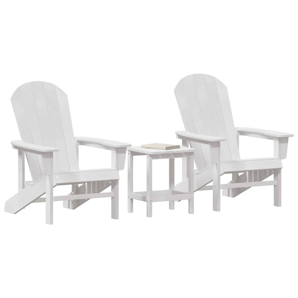 Garden Lounge Furniture 3 pcs White 38 x 38 x 46cm Polyethylene