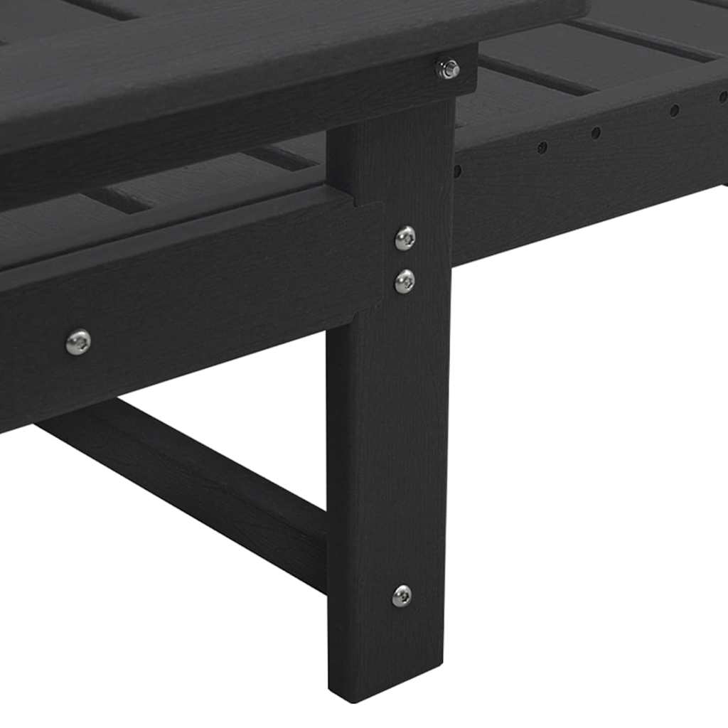 Garden Lounge Furniture Reclining 2 pcs Black 53 x 195.5 x 30cm