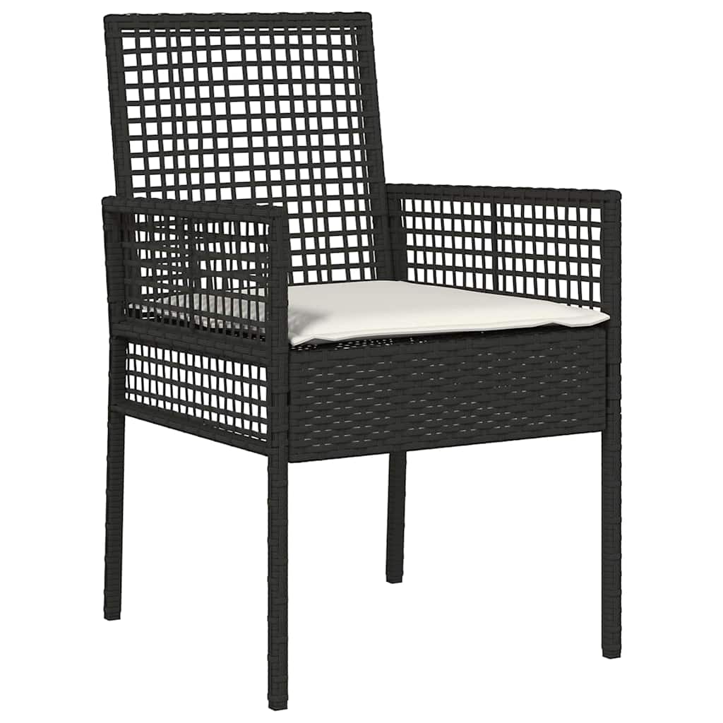 Garden Chair 2 pcs Black 53 x 60 x 85cm Poly Rattan