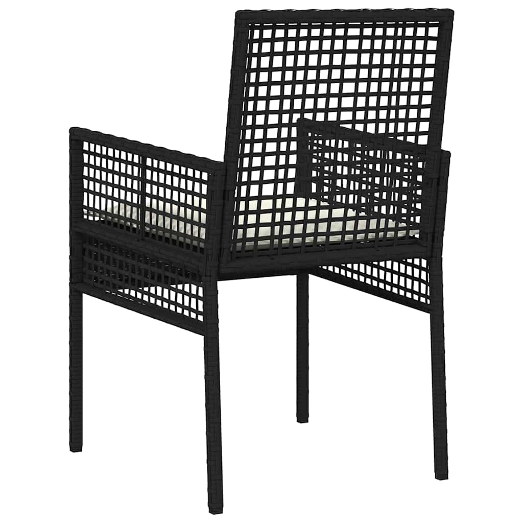 Garden Chair 2 pcs Black 53 x 60 x 85cm Poly Rattan