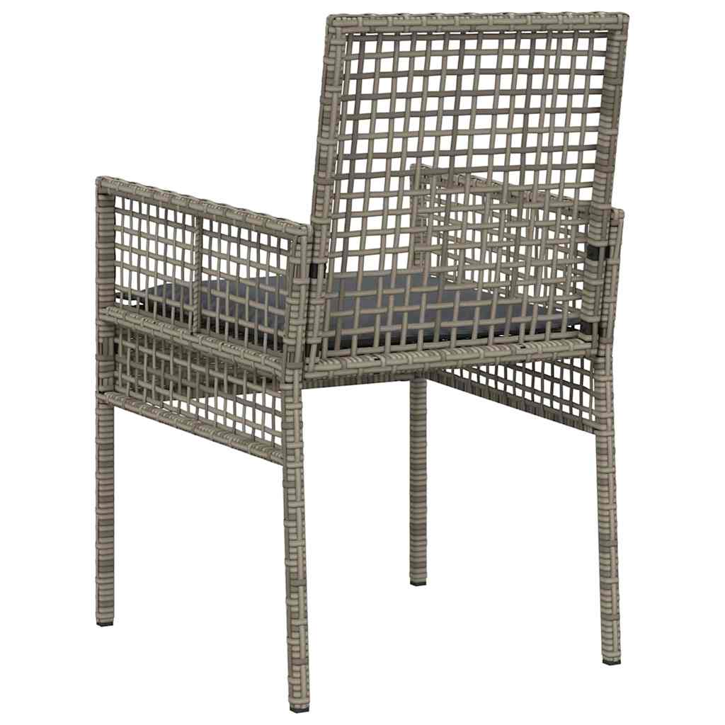 Garden Chair 2 pcs Grey 53 x 60 x 85cm Poly Rattan