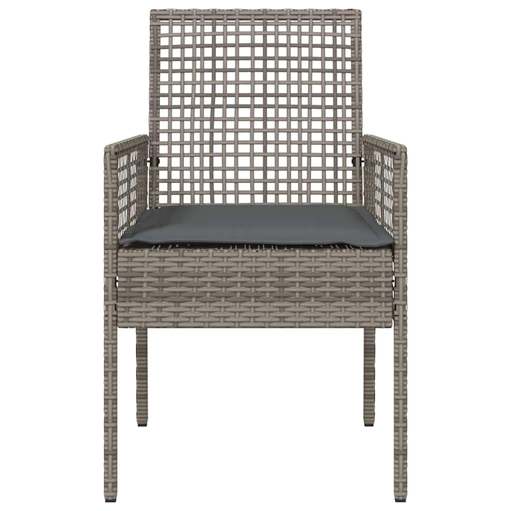 Garden Chair 2 pcs Grey 53 x 60 x 85cm Poly Rattan