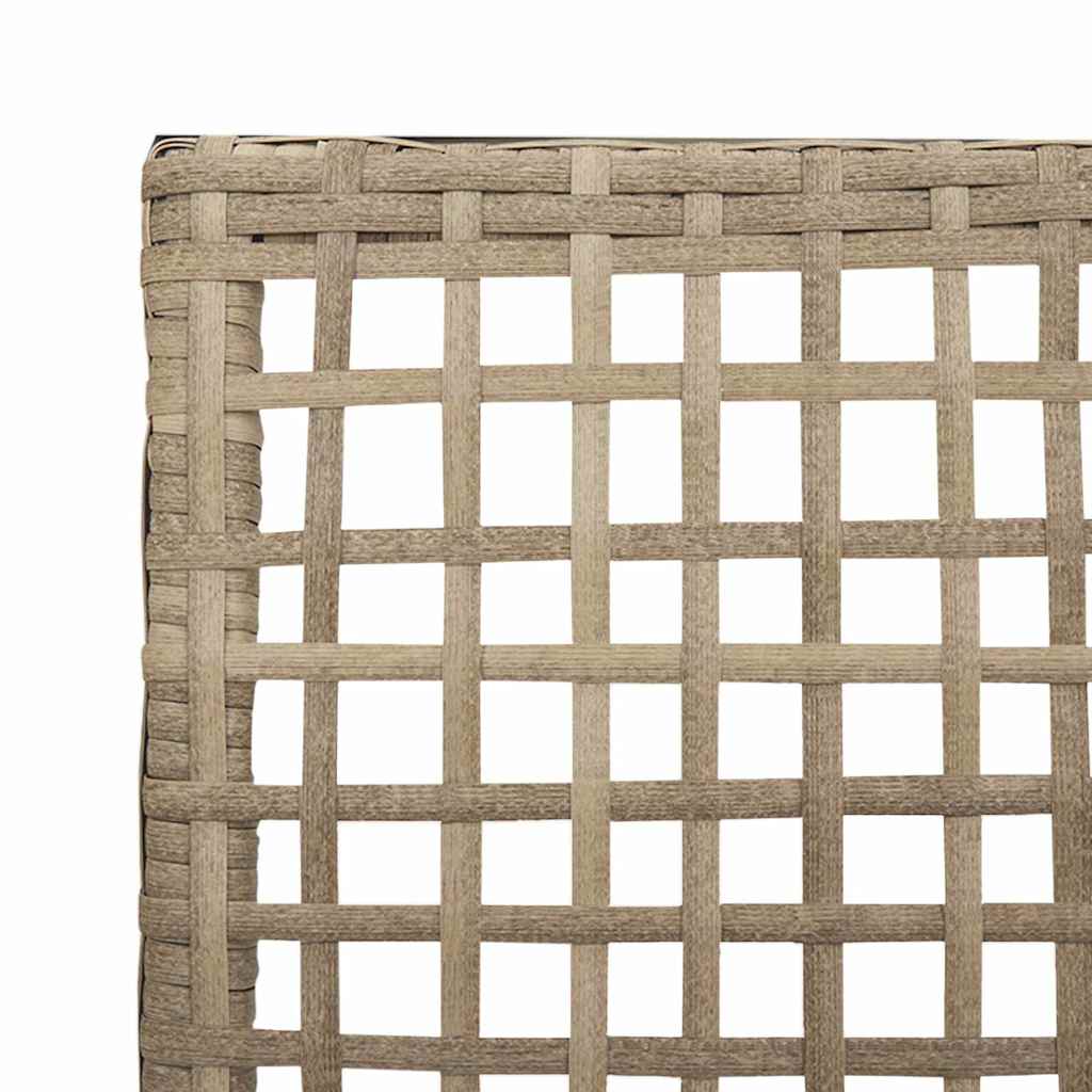 Garden Chair 2 pcs Beige 53 x 60 x 85cm Poly Rattan