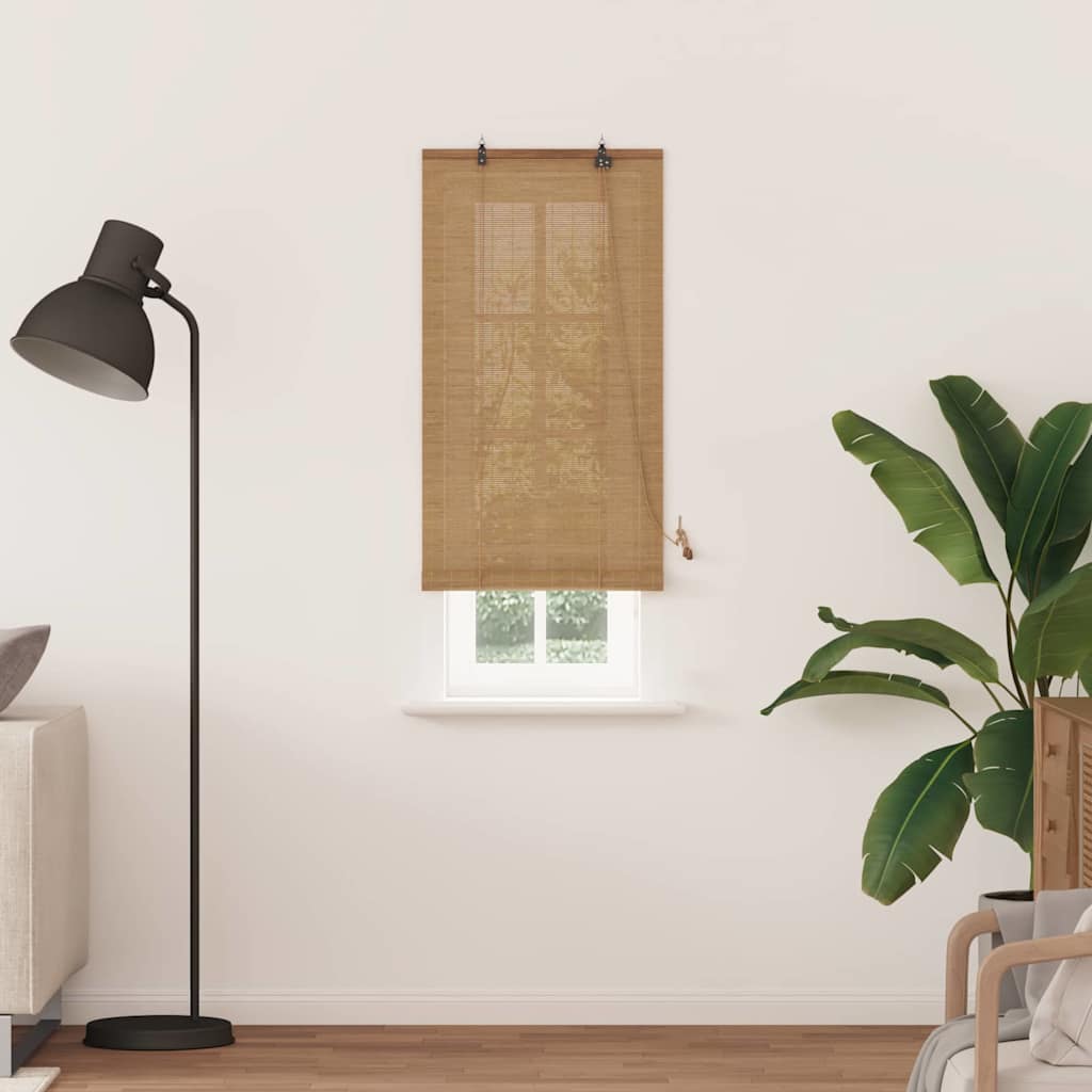 Window Blinds & Shades Other Manual Light Brown Bamboo