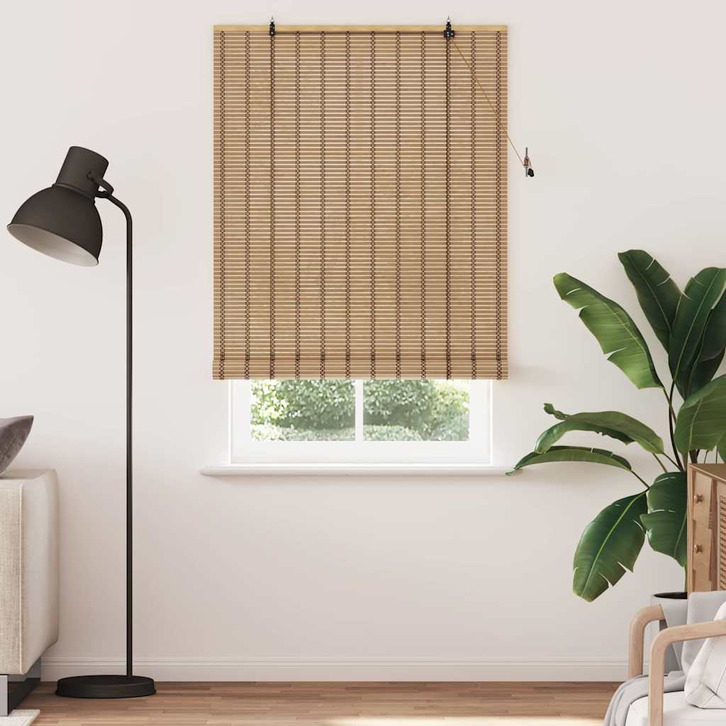 Roller Blind Other Manual Light Brown 100 x 220 cm Bamboo