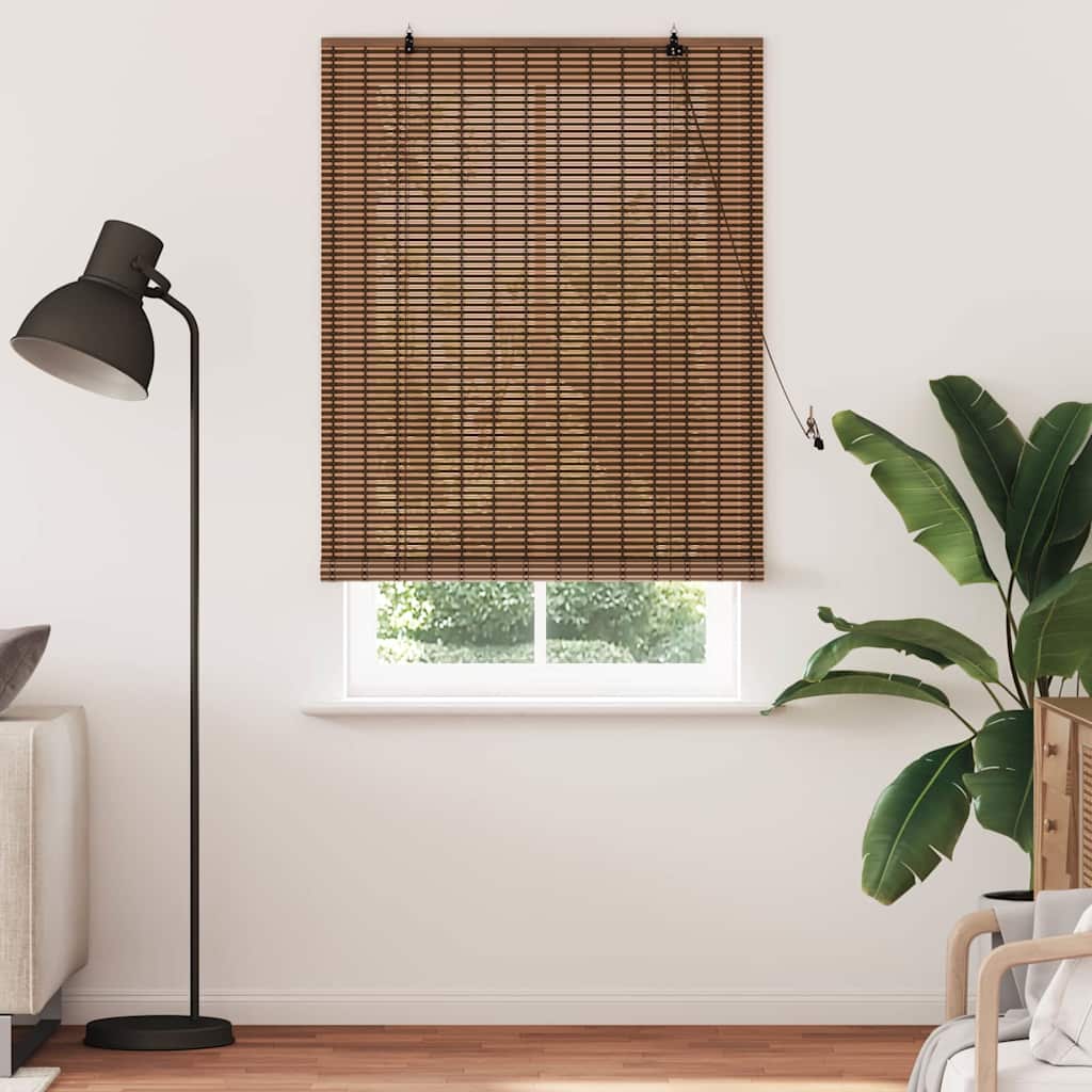 Window Blind Geometric Brown 100 x 220 cm Bamboo