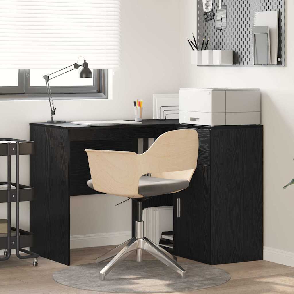 Corner Desk Black oak 102 x 50 x 75 cm Engineered wood