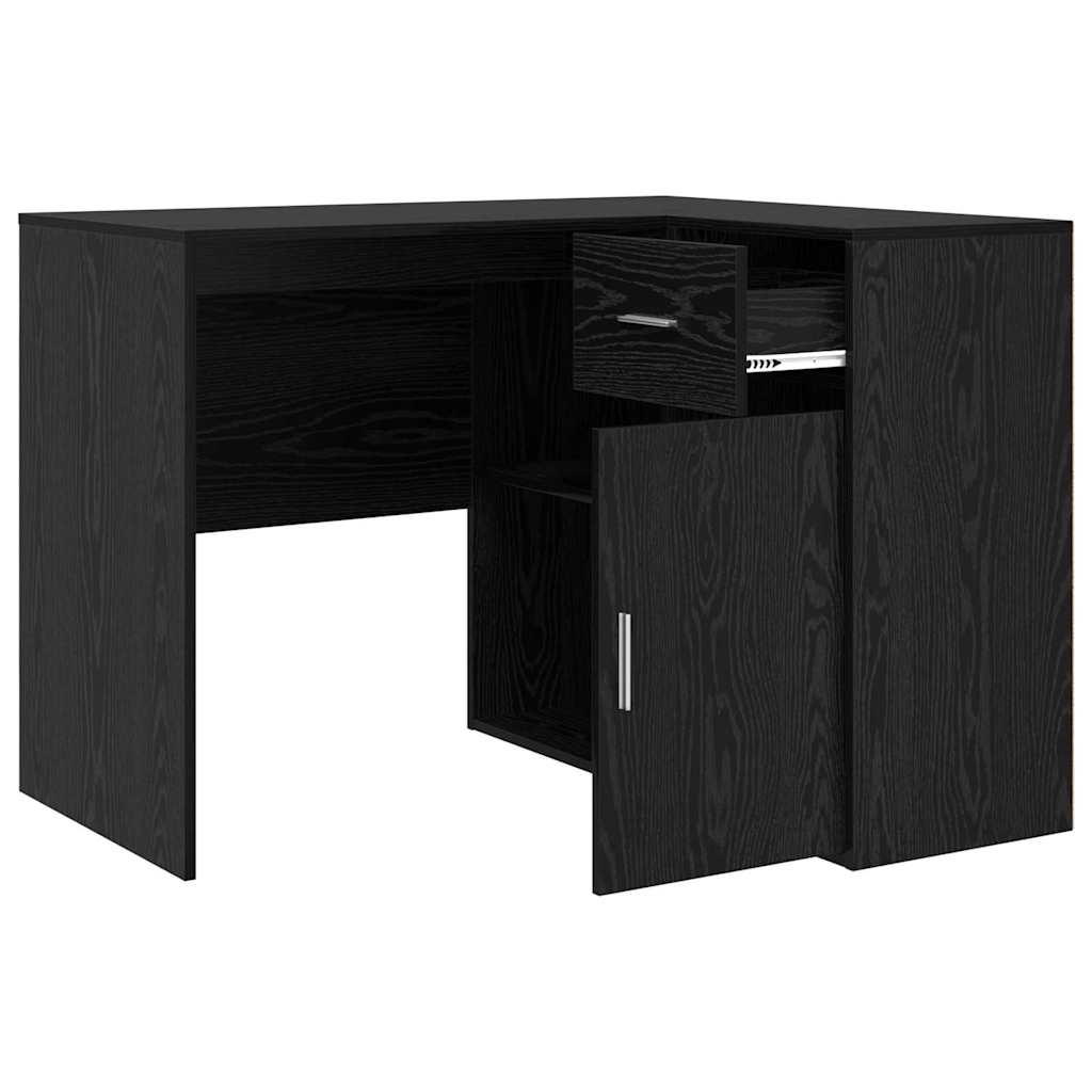 Corner Desk Black oak 102 x 50 x 75 cm Engineered wood