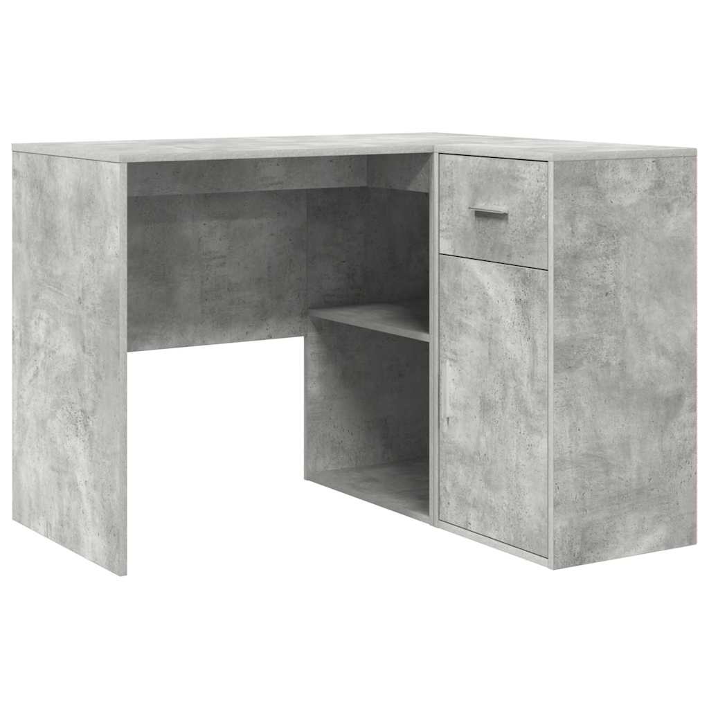 Corner Desk Concrete Grey 102 x 50 x 75 cm Engineered wood