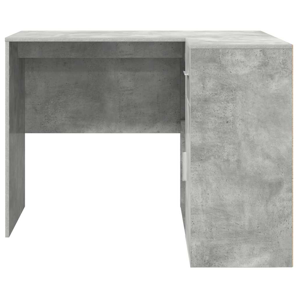 Corner Desk Concrete Grey 102 x 50 x 75 cm Engineered wood