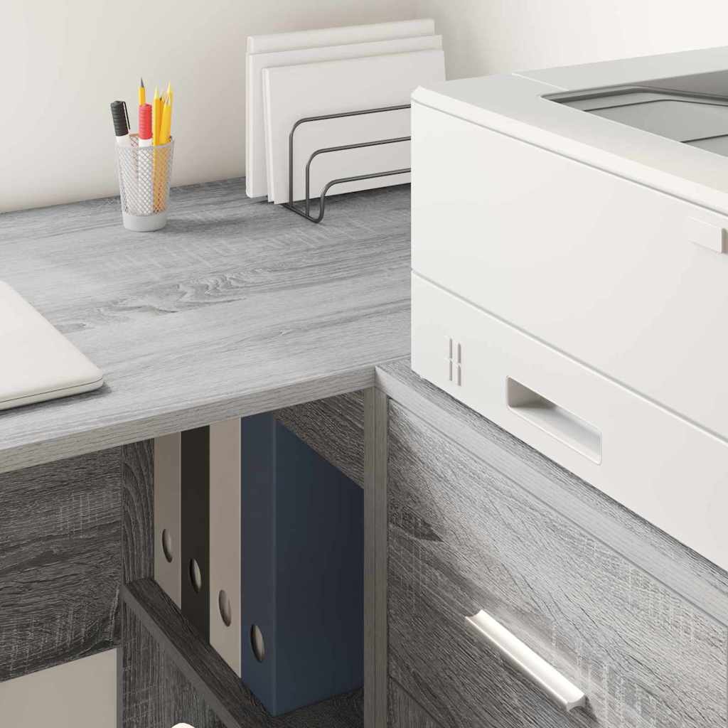 Corner Desk Grey sonoma 102 x 50 x 75 cm Engineered wood