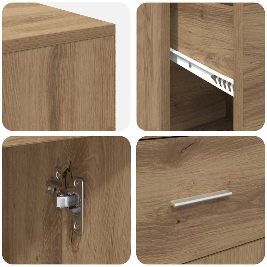 Corner Desk Artisan oak 102 x 50 x 75 cm Engineered wood