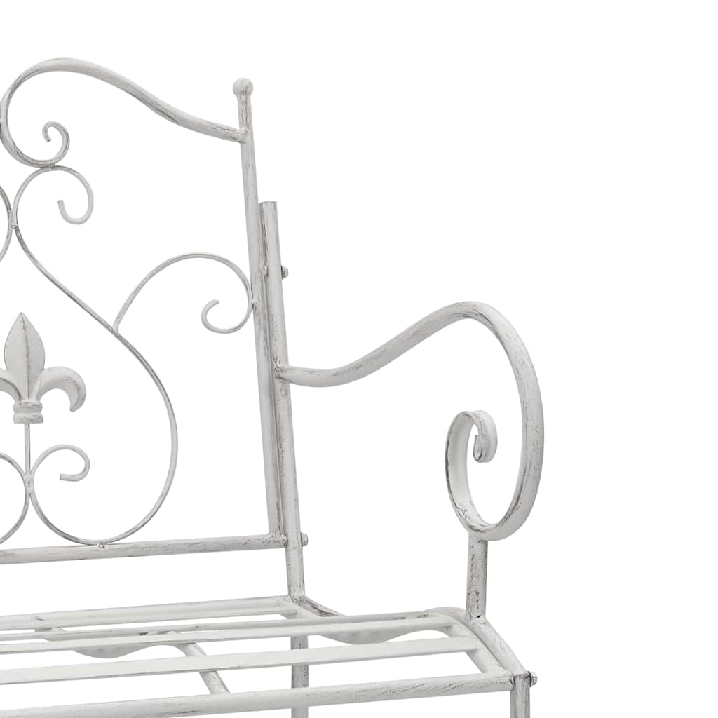 Garden Bench White 104 x 54 x 93cm Steel
